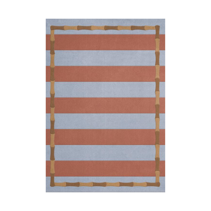 Alice Crawley Bamboo Stripe Zen Blue kilimas