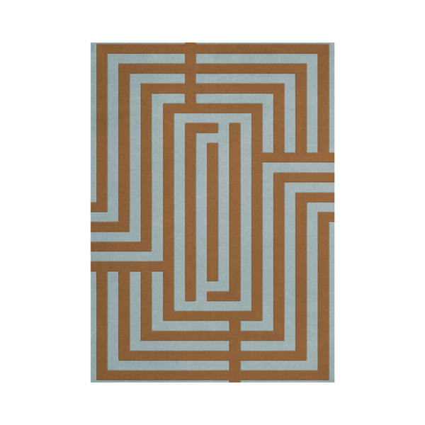 Letters Teal Umber kilimas