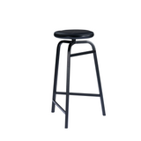 Treble bar stool with leather