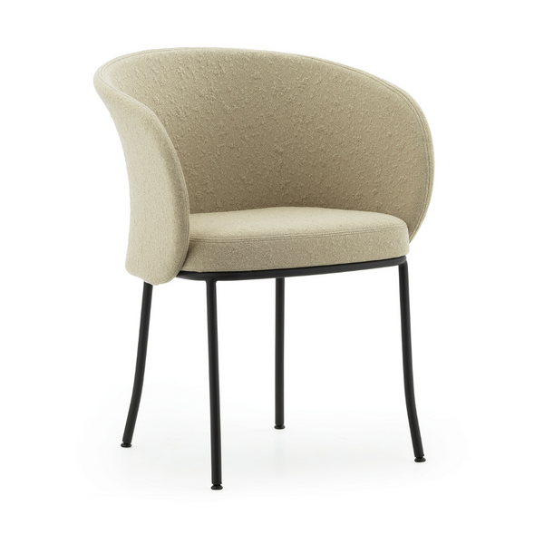 Knit Armchair Black Steel