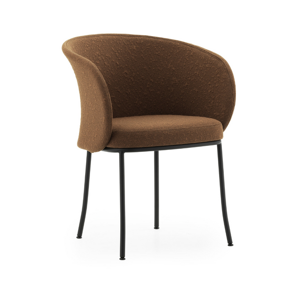 Knit Armchair Black Steel
