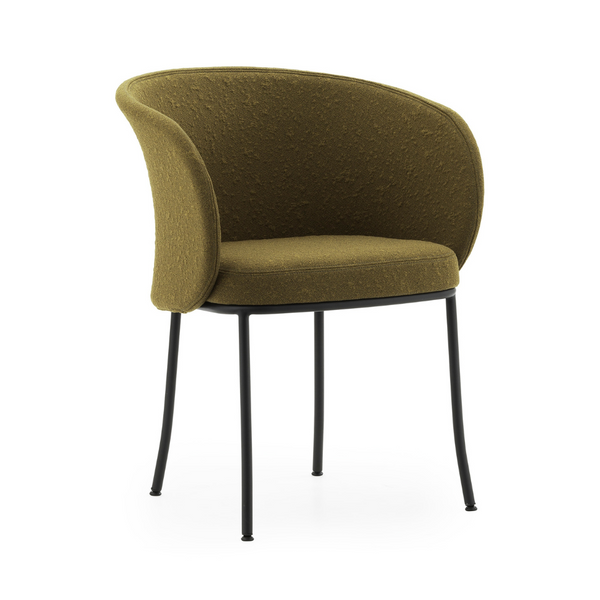 Knit Armchair Black Steel