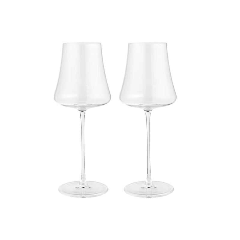 Silhouette white wine glasses set of 2
