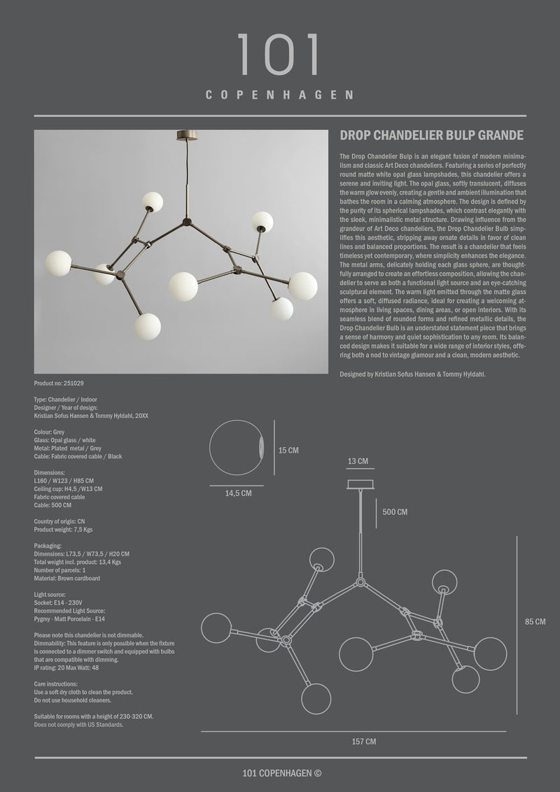 Drop Chandelier Bulb Grande pakabinamas šviestuvas