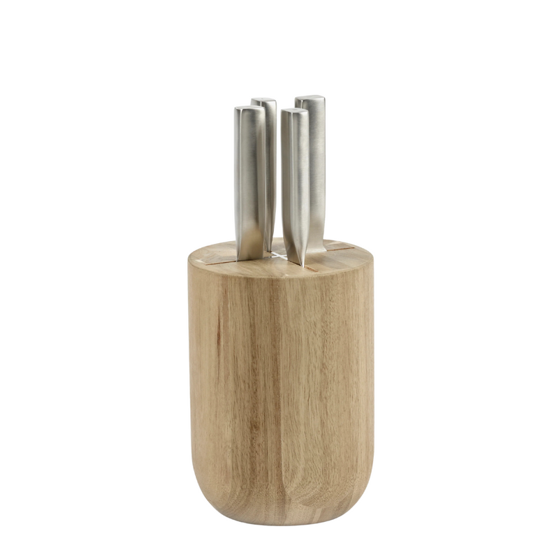 Base knife set with wooden knife block