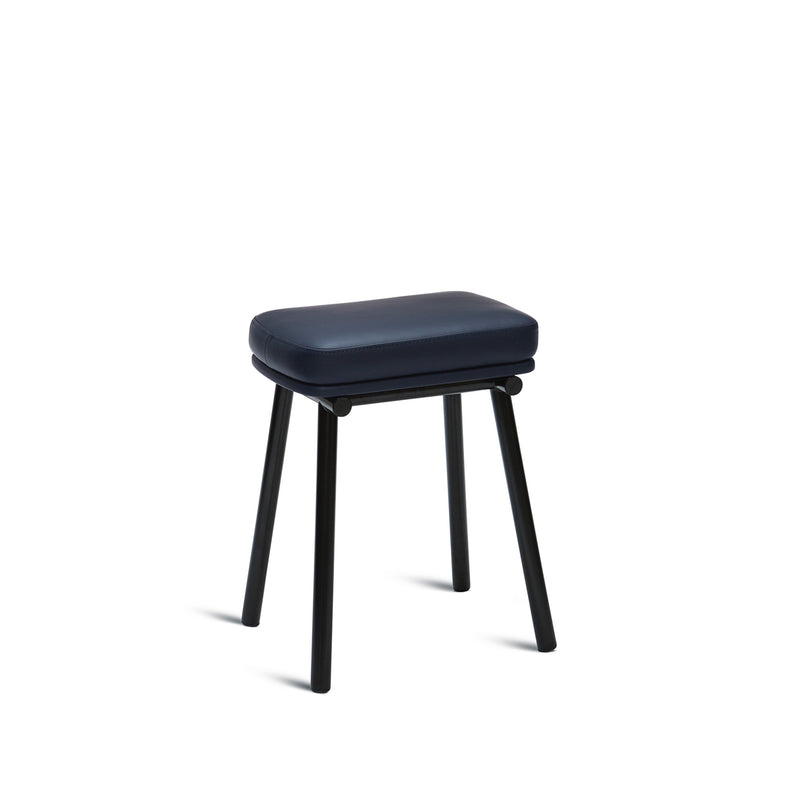 Tubby tube stool with leather