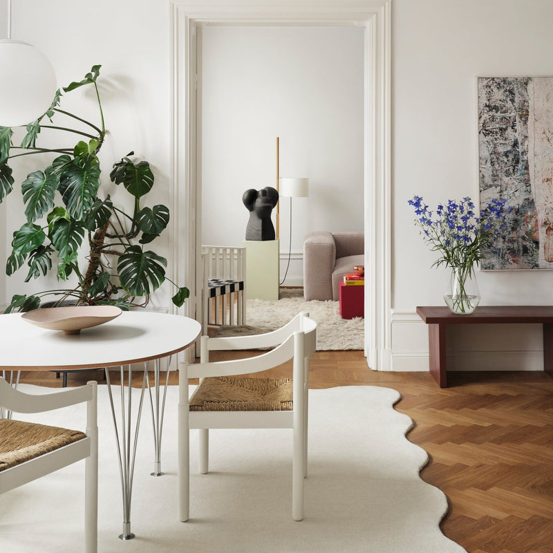 Organic Scallop Bone White rug