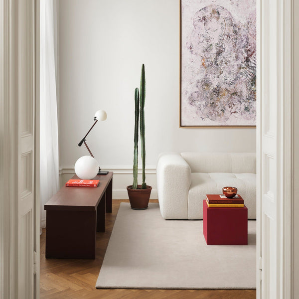 Classic Solid Wool Oatmeal rug